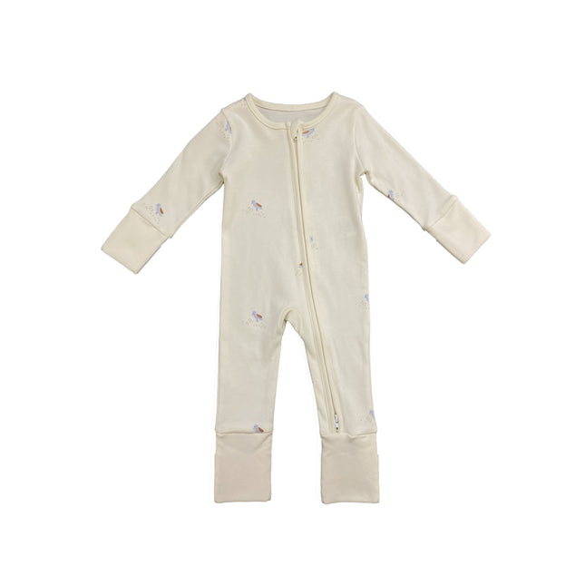 Pima Cotton Two-Way Zipper Baby Onesie