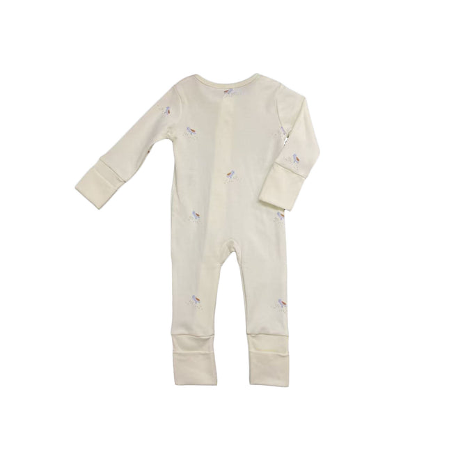 Pima Cotton Two-Way Zipper Baby Onesie