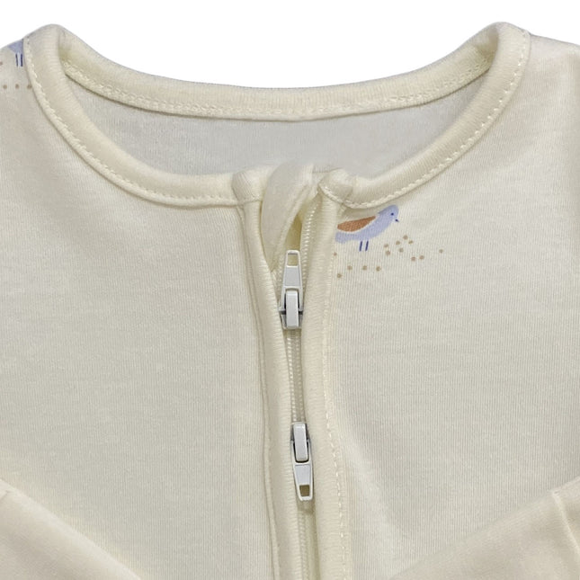 Pima Cotton Two-Way Zipper Baby Onesie