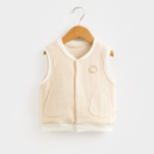 Baby Stand Collar Vest - Natural Baby Clothing丨Pure, organic, dye-free care, cozy and gentle for babies