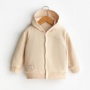 Light Brown Hooded Jacket - Natural Baby Clothing丨Pure, organic, dye-free care, cozy and gentle for babies