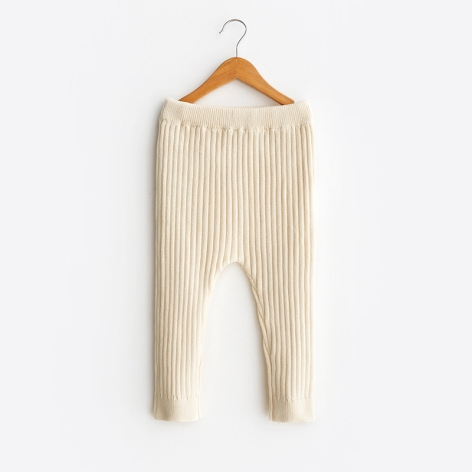 Baby Knit Pants with Soft and Stretchy Fabric for Comfort - Natural Baby Clothing丨Pure, organic, dye-free care, cozy and gentle for babies