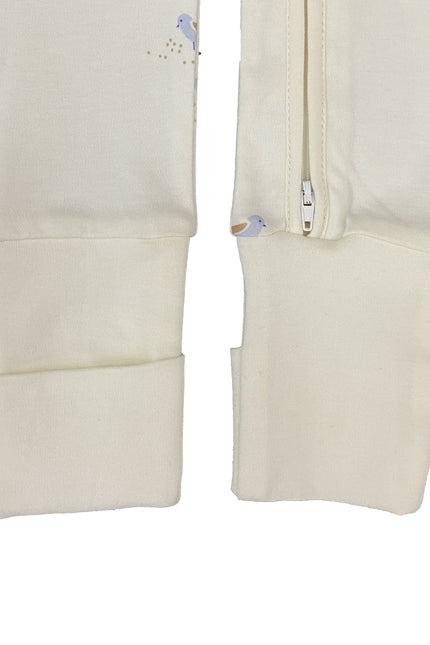 100% Pima Cotton Long Sleeve Baby Romper Two-way Zipper Jumpsuit