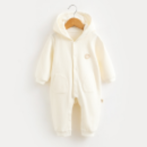 Baby Hooded Romper - Natural Baby Clothing丨Pure, organic, dye-free care, cozy and gentle for babies