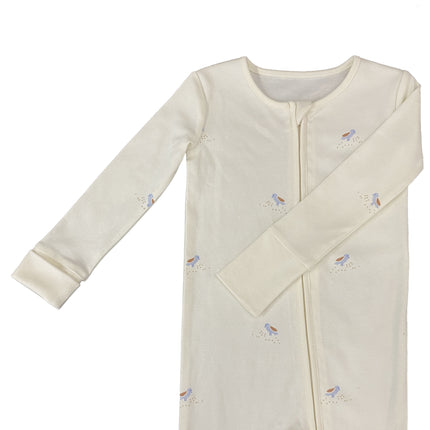 Pima Cotton Two-Way Zipper Baby Onesie