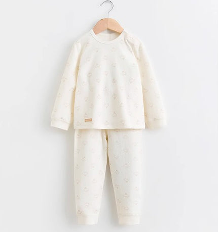 Round-Neck Shoulder Snap Set with Comfortable Fit - Natural Baby Clothing丨Pure, organic, dye-free care, cozy and gentle for babies