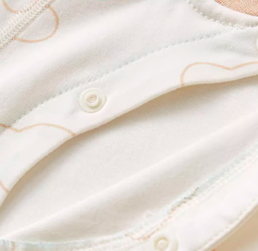 Wrap-Style Stand Collar Long Sleeve Romper - Natural Baby Clothing丨Pure, organic, dye-free care, cozy and gentle for babies