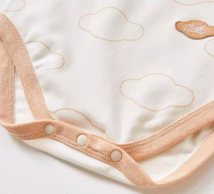 Peter Pan Collar Long Sleeve Bodysuit - Natural Baby Clothing丨Pure, organic, dye-free care, cozy and gentle for babies