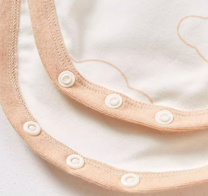 Peter Pan Collar Long Sleeve Bodysuit - Natural Baby Clothing丨Pure, organic, dye-free care, cozy and gentle for babies