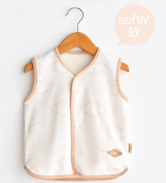 Newborn Cotton Vest - Belly Warmer Cardigan - Natural Baby Clothing丨Pure, organic, dye-free care, cozy and gentle for babies