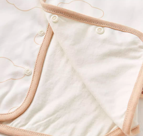 Newborn Cotton Vest - Belly Warmer Cardigan - Natural Baby Clothing丨Pure, organic, dye-free care, cozy and gentle for babies