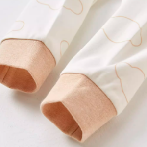 Round Neck Shoulder-Snap Bodysuit Set - Natural Baby Clothing丨Pure, organic, dye-free care, cozy and gentle for babies