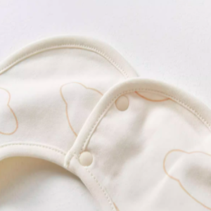 Double-Layer 360° Drool Bib - Natural Baby Clothing丨Pure, organic, dye-free care, cozy and gentle for babies