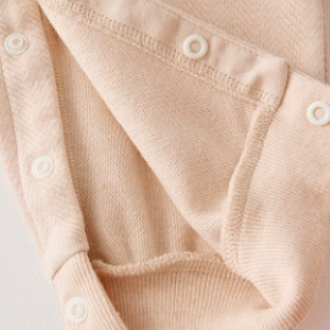 Brown & White Front-Tie Twill Romper - Natural Baby Clothing丨Pure, organic, dye-free care, cozy and gentle for babies