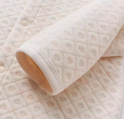 Air Layer Peter Pan Collar Snap-Front Romper - Natural Baby Clothing丨Pure, organic, dye-free care, cozy and gentle for babies