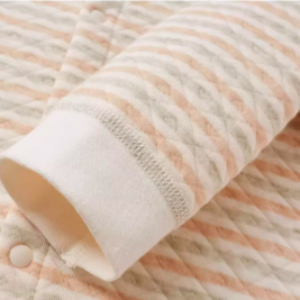 Air Layer Stand Collar Snap-Front Romper - Natural Baby Clothing丨Pure, organic, dye-free care, cozy and gentle for babies