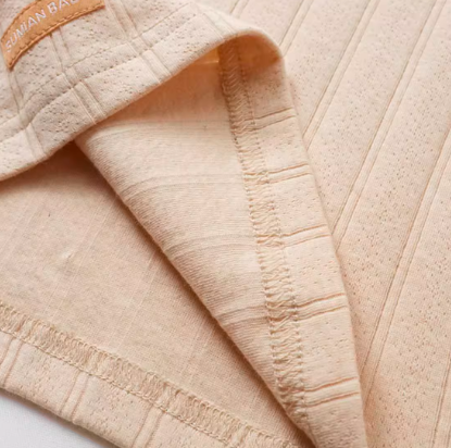 Light Brown Ribbed Long Sleeve Round Neck Bodysuit - Natural Baby Clothing丨Pure, organic, dye-free care, cozy and gentle for babies