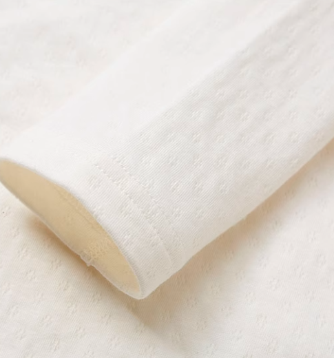 Bamboo Cotton Tie-Sleeve Romper - Natural Baby Clothing丨Pure, organic, dye-free care, cozy and gentle for babies