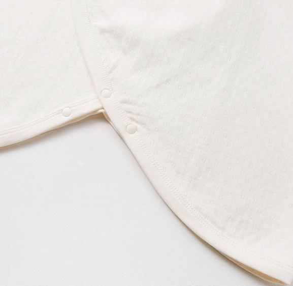 Bamboo Cotton Tie-Sleeve Romper - Natural Baby Clothing丨Pure, organic, dye-free care, cozy and gentle for babies