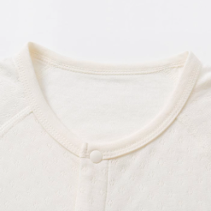 Bamboo Cotton Snap-Front Romper - Natural Baby Clothing丨Pure, organic, dye-free care, cozy and gentle for babies