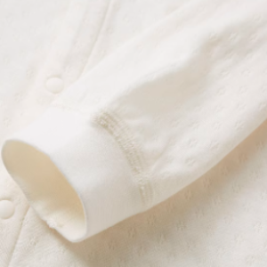 Bamboo Cotton Snap-Front Romper - Natural Baby Clothing丨Pure, organic, dye-free care, cozy and gentle for babies