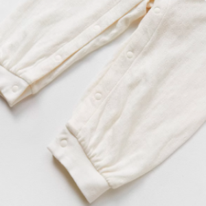 Bamboo Cotton Snap-Front Romper - Natural Baby Clothing丨Pure, organic, dye-free care, cozy and gentle for babies