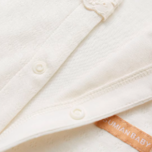 Bamboo Cotton Lace-Trim Romper - Natural Baby Clothing丨Pure, organic, dye-free care, cozy and gentle for babies