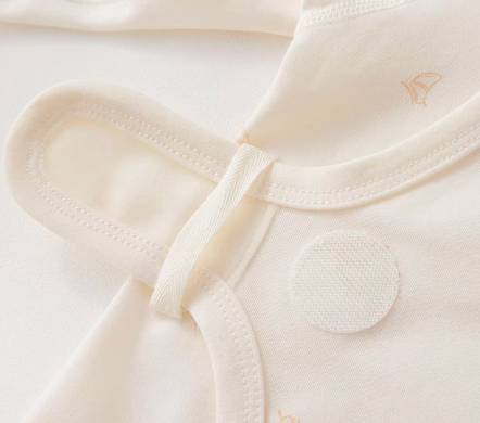 Wrap-Style Tie-Front Baby Bodysuit - Natural Baby Clothing丨Pure, organic, dye-free care, cozy and gentle for babies