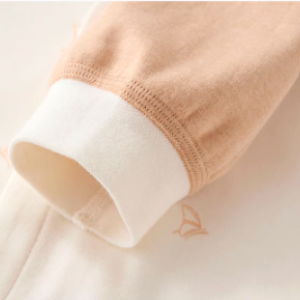 Baby Stand Collar Full Front-Opening Romper - Natural Baby Clothing丨Pure, organic, dye-free care, cozy and gentle for babies