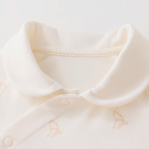 Baby Peter Pan Collar Wrap-Style Romper - Natural Baby Clothing丨Pure, organic, dye-free care, cozy and gentle for babies