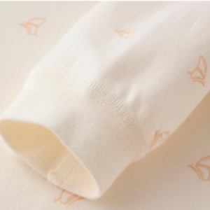 Baby Peter Pan Collar Wrap-Style Romper - Natural Baby Clothing丨Pure, organic, dye-free care, cozy and gentle for babies