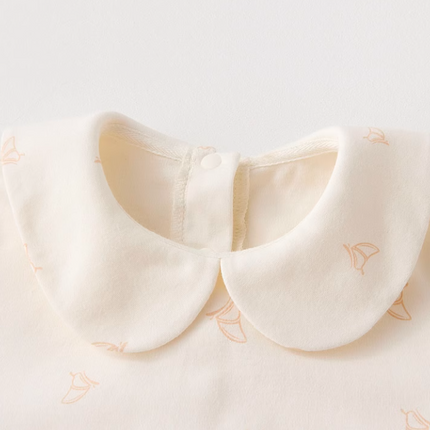 Baby Peter Pan Collar Bodysuit - Natural Baby Clothing丨Pure, organic, dye-free care, cozy and gentle for babies