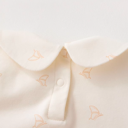 Baby Peter Pan Collar Bodysuit - Natural Baby Clothing丨Pure, organic, dye-free care, cozy and gentle for babies