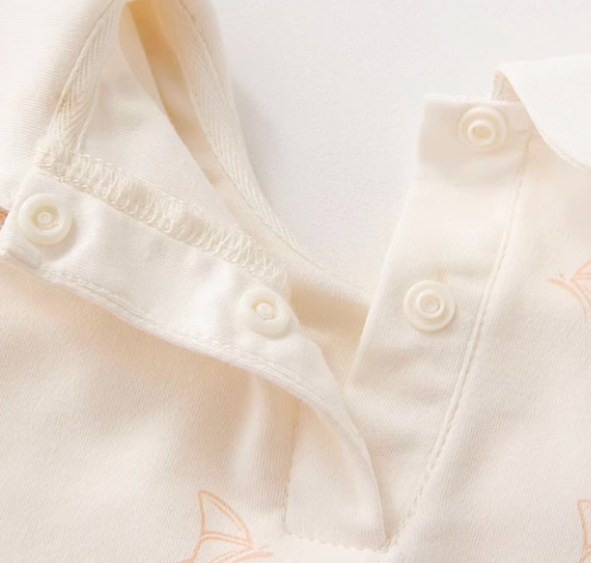Baby Peter Pan Collar Bodysuit - Natural Baby Clothing丨Pure, organic, dye-free care, cozy and gentle for babies