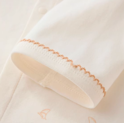 Baby Front-Opening Sleep Gown - Natural Baby Clothing丨Pure, organic, dye-free care, cozy and gentle for babies