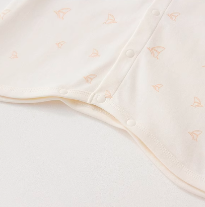 Baby Front-Opening Sleep Gown - Natural Baby Clothing丨Pure, organic, dye-free care, cozy and gentle for babies