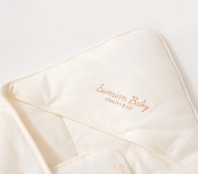 Quilted Swaddle Wrap for Newborns - Natural Baby Clothing丨Pure, organic, dye-free care, cozy and gentle for babies
