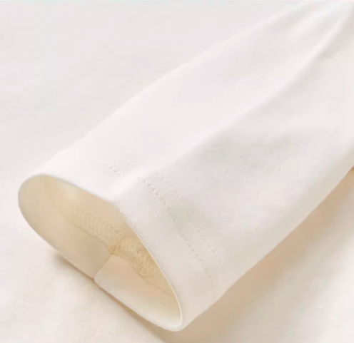 Baby Lace Trim Round Neck Bodysuit - Natural Baby Clothing丨Pure, organic, dye-free care, cozy and gentle for babies