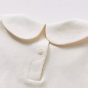 Baby Peter Pan Collar Bodysuit - Natural Baby Clothing丨Pure, organic, dye-free care, cozy and gentle for babies