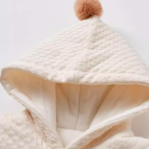 Natural Cotton Hooded Jacket - Natural Baby Clothing丨Pure, organic, dye-free care, cozy and gentle for babies