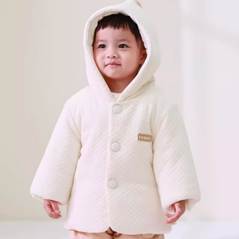 Natural Cotton Hooded Jacket - Natural Baby Clothing丨Pure, organic, dye-free care, cozy and gentle for babies