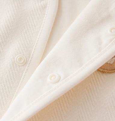 Baby Full Front-Opening Jacket - Natural Baby Clothing丨Pure, organic, dye-free care, cozy and gentle for babies