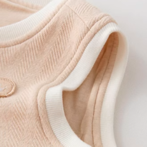 Baby Stand Collar Vest - Natural Baby Clothing丨Pure, organic, dye-free care, cozy and gentle for babies