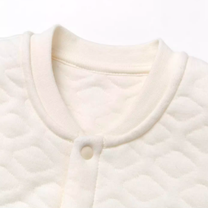 Baby Air Layer Stand Collar Snap-Front Romper