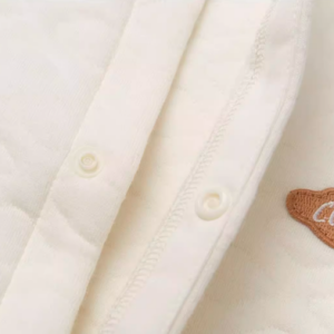 Baby Air Layer Stand Collar Snap-Front Romper