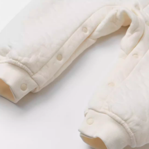 Baby Air Layer Stand Collar Snap-Front Romper