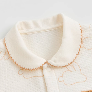 Rabbit Print Air Layer Peter Pan Collar Romper