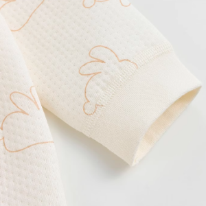 Rabbit Print Air Layer Peter Pan Collar Romper