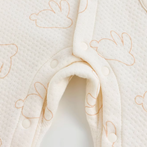 Rabbit Print Air Layer Peter Pan Collar Romper