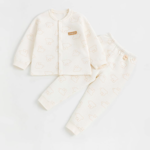 Rabbit Print Air Layer Full Front-Opening Set